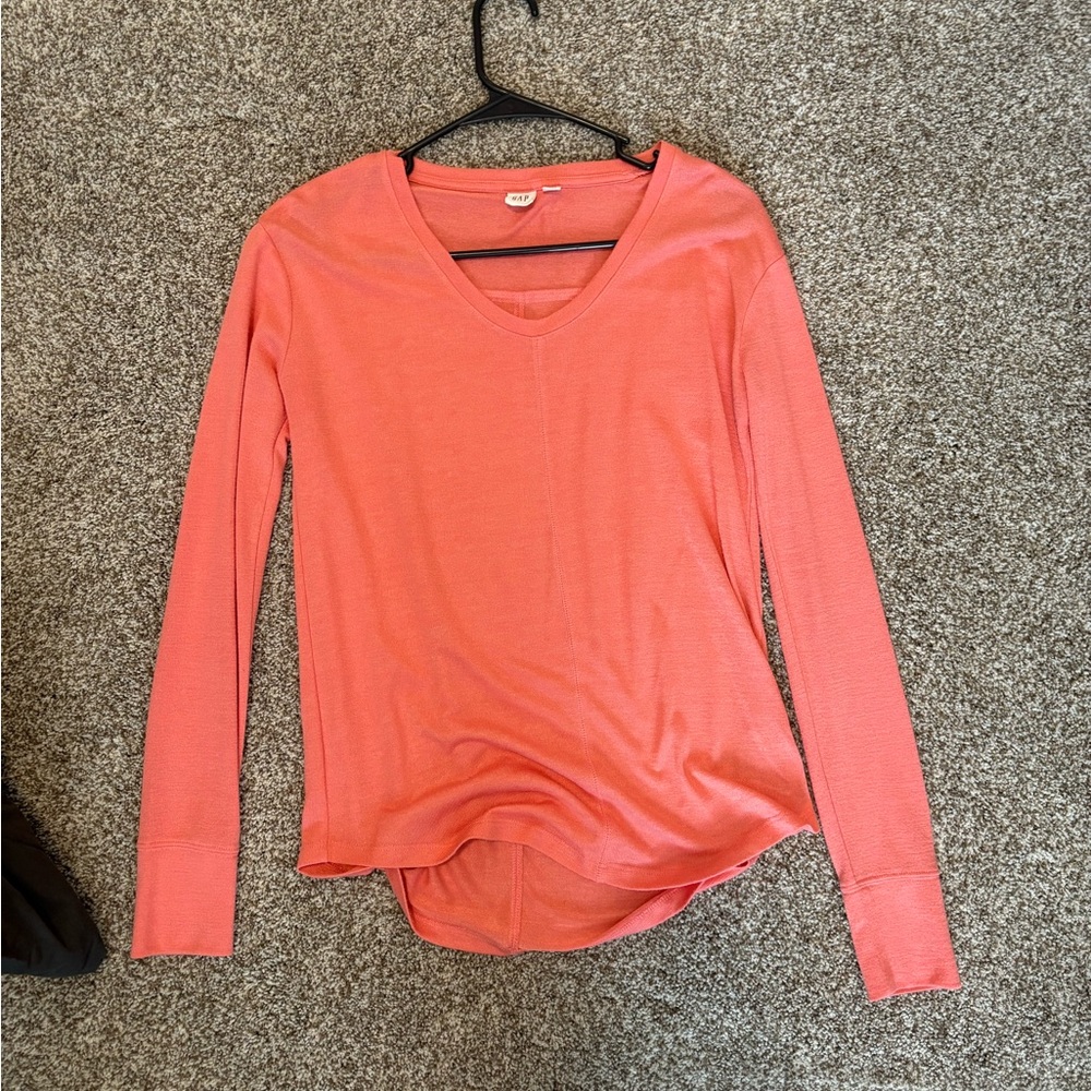 GAP Women's Coral Long Sleeve Blouse